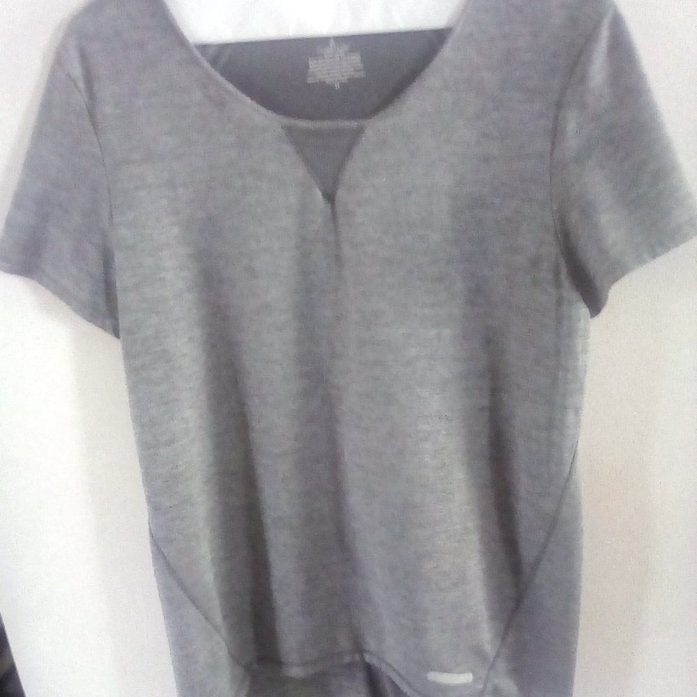 Women's Cuddl Duds Sport Layer Gray T Shirt